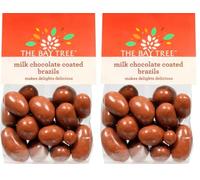 The Bay Tree Milk Chocolate Brazils - 160g | Smooth Milk Chocolate Covered Brazil Nuts | British Confectionery | Great for Gifts, Snacking & Sharing (Pack of 2)