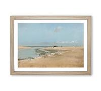 The Beach at Low Tide by Edgar Degas Framed Print | A2 Oak Framed Wall Art | Ready to Hang | Modern Beach Picture | Living Room Bedroom Lounge Office