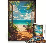 The Beach House Jigsaw Puzzles for Teenagers 1000 Pieces Logic Sense Toy Calm Fun Smooth Edge Birthday Gift (38x26cm)
