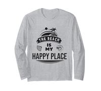 The Beach Is My Happy Place Cruise Summer Family Vacation Long Sleeve T-Shirt