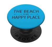 The Beach Is My Happy Place Cruise Summer Family Vacation PopSockets Adhesive PopGrip