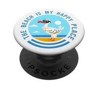 The Beach Is My Happy Place Cruise Summer Family Vacation PopSockets Adhesive PopGrip