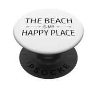 The Beach Is My Happy Place Cruise Summer Family Vacation PopSockets Adhesive PopGrip