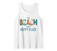 The Beach Is My Happy Place Cruise Summer Family Vacation Tank Top