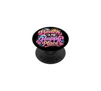 The Beach Is My Happy Place Cute Tropical Summer Vacation PopSockets Adhesive PopGrip