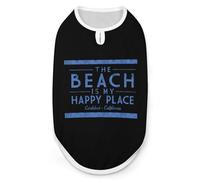 The Beach Is My Happy Place Dog And Cat Clothes Pet Summer Sleeveless T Shirt Basic Vest S