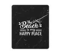 The Beach Is My Happy Place Mousemat Soft Desk Mat Durable Mouse Mat For Studying Computer Laptop 25X30Cm