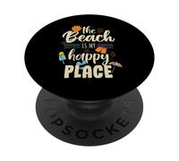 The Beach is my happy place PopSockets Adhesive PopGrip