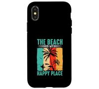 The Beach Is My Happy Place Surfer Lifestyle Summer Vibes Case for iPhone X/XS