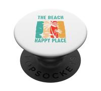The Beach Is My Happy Place Surfer Lifestyle Summer Vibes PopSockets Adhesive PopGrip