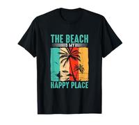 The Beach is My Happy Place Surfer Lifestyle Summer Vibes T-Shirt