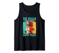 The Beach is My Happy Place Surfer Lifestyle Summer Vibes Tank Top