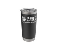 The Beach is The Answer I Don't Remember The Question Stainless Steel Insulated Tumbler