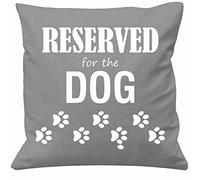 The Beach Stop Decorative Reserved For The Dog Scatter Cushion Cover | Home Decor Gift Idea for Dog Lovers | 45x45cm 18x18” | Reserved Grey