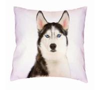 The Beach Stop Decorative Siberian Husky Dog Scatter Cushion Cover | Home Decor Gift Idea for Huskie Lovers | 45x45cm 18x18” | Husky