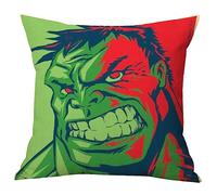 The Beach Stop Incredible Hulk Superhero Scatter Cushion Cover | Unique Design | Boys & Girls Bedroom Decor | Gift Idea for Superhero Fans | 45x45cm 18x18” | Hulk Angry