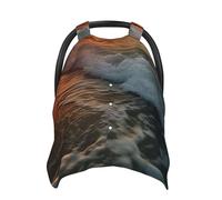 The Beach Sunset Baby Car Seat Canopy Cover, Multi Use Breathable Nursing Breastfeeding Covers for Mom Soft Stroller Sun Shade Newborn Shower Gift