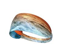 The Beach Sunset Print Sports Headbands For Men Women, Moisture Wicking Sweat Band Elastic Wide Hair Bands,For Running, Cycling, Basketball, Gym Exercise, Football