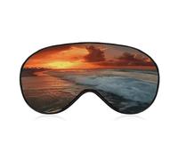 The Beach Sunset Sleep Mask,Adjustable Strap Sleeping Mask, Complete Light Blocking Sleep Shade Cover,Soft Breathable Comfortable Blindfold for Women and Men