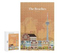 The Beaches in Toronto: Family Puzzle Night, 300 PCS Jigsaw Puzzle for Adults; for Shared Table Time