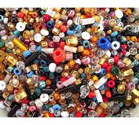 The Bead and Button Box 40g over 1000+ Mixed Glass Seed & Bugle Beads 2-7mm Jewellery Making Sewing Bead Art