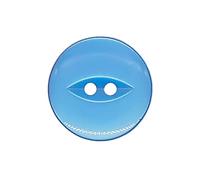 The Bead Shop 20 Pack Round Fish Eye Buttons, Baby Buttons, Sewing, Knitting & Crafts - Bright Blue 11mm / 18 Lignes