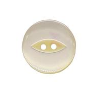 The Bead Shop 20 Pack Round Fish Eye Buttons, Baby Buttons, Sewing, Knitting & Crafts - Cream 11mm / 18 Lignes