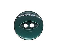 The Bead Shop 20 Pack Round Fish Eye Buttons, Baby Buttons, Sewing, Knitting & Crafts - Dark Green 16mm / 26 Lignes