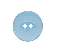 The Bead Shop 20 Pack Round Fish Eye Buttons, Baby Buttons, Sewing, Knitting & Crafts - Light Blue 14mm / 22 Lignes