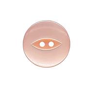 The Bead Shop 20 Pack Round Fish Eye Buttons, Baby Buttons, Sewing, Knitting & Crafts - Peach 11mm / 18 Lignes