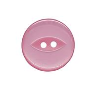 The Bead Shop 20 Pack Round Fish Eye Buttons, Baby Buttons, Sewing, Knitting & Crafts - Pink 11mm / 18 Lignes