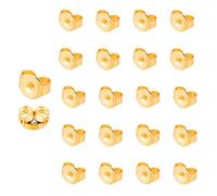 The Bead Shop 20pcs/10 Pairs Butterfly Gold Earring Backs, 18k Gold Plated, Replacement Secure Ear Locking, Jewellery Making Findings