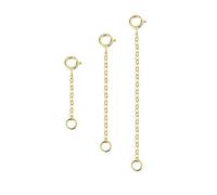 The Bead Shop 3pcs Necklace Extender Stainless Steel Electroplated Gold Colour 2/4/6 Inches Necklace Clasp Extender Chain Extenders for Necklaces Bracelets Jewelry Making Women Men