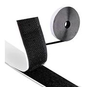 The Bead Shop 5 Metre Self Adhesive Hook And Loop Tape, Double Sided Sticky Back Fastening Tape, 20mm Wide - Black