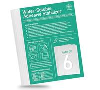 The Bead Shop 6-Pack A4 Sticky Water Soluble Embroidery Stabiliser Printable Paper - Medium Weight Self-Adhesive for Hand and Machine Embroidery Projects