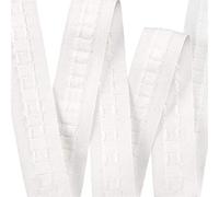 The Bead Shop Curtain Tape | White 25mm 1 Inch Header Tape 5 metres | Heading Tape for Pencil Pleat Curtains, Wave Curtains | Supplied A UK Brand