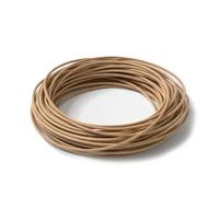 The Bead Shop Genuine Leather Cord 5 Metres - 2mm Round - Natural - Cowhide Leather String for Jewellery Making, Bracelets & Necklaces