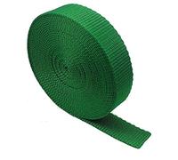 The Bead Shop Heavy Duty Webbing Strap Tape - 5 metres - Rucksack/Backpacks, Luggage/Cargo Strapping, Belts (Emerald, 25mm)