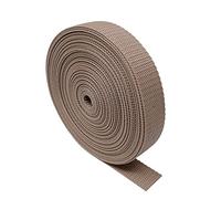 The Bead Shop Heavy Duty Webbing Strap Tape - 5 metres - Rucksack/Backpacks, Luggage/Cargo Strapping, Belts (Light Brown, 20mm)