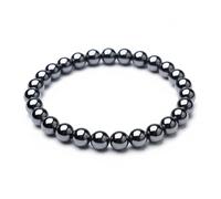 The Bead Shop Natural Gemstone Healing Crystal Bracelet 8mm Beads - Chakra Energy Balance Bracelet for Men Women - Meditation, Yoga & Spiritual Jewellery Gift - Hematite
