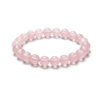The Bead Shop Natural Gemstone Healing Crystal Bracelet 8mm Beads - Chakra Energy Balance Bracelet for Men Women - Meditation, Yoga & Spiritual Jewellery Gift - Rose Quartz