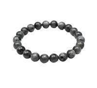 The Bead Shop Natural Gemstone Healing Crystal Bracelet 8mm Beads - Chakra Energy Balance Bracelet for Men Women - Meditation, Yoga & Spiritual Jewellery Gift - Larvikite