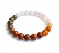 The Bead Shop Natural Gemstone Healing Crystal Bracelet 8mm Beads - Chakra Energy Balance Bracelet for Men Women - Meditation, Yoga & Spiritual Jewellery Gift - Fertility
