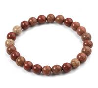 The Bead Shop Natural Gemstone Healing Crystal Bracelet 8mm Beads - Chakra Energy Balance Bracelet for Men Women - Meditation, Yoga & Spiritual Jewellery Gift - Jed Jasper