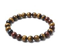 The Bead Shop Natural Gemstone Healing Crystal Bracelet 8mm Beads - Chakra Energy Balance Bracelet for Men Women - Meditation, Yoga & Spiritual Jewellery Gift - Tiger Eye