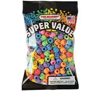 The Beadery 4-Ounce Bag of Skull Beads, Circus Multi with Black Antiquing