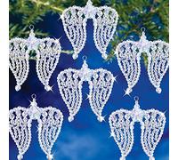 The Beadery Holiday Beaded Ornament Kit-Angel Wings 3.25"X3.5" Makes 6 BOK-7488
