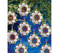 The Beadery Holiday Beaded Ornament Kit-Classic Indent 2.25", Makes 18