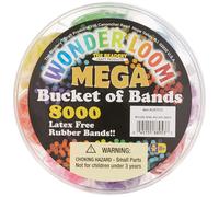 The Beadery Mega Bucket of Bands 8000Piece Neon Multi