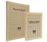The Beadmith Macrame Board Combo - Standard 11.5” x 15.5” & Mini 7.5” x 10” Sizes - with Printed Measuring Grids - Bracelet Project with Instructions Included - Create Macrame & Knotting Creations
